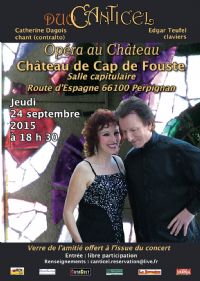 « Opéra au Château »  Cap de Fouste avec Canticel. Le jeudi 24 septembre 2015 à Villeneuve de la Raho. Pyrenees-Orientales.  18H30
